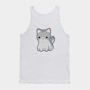 Cute Grey Tabby Cat Tank Top